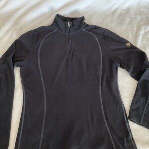 Bogner 1/4 Zip Sweater Black Lightweight Fleece Ski Sz M/L Medium Large Outdoor
